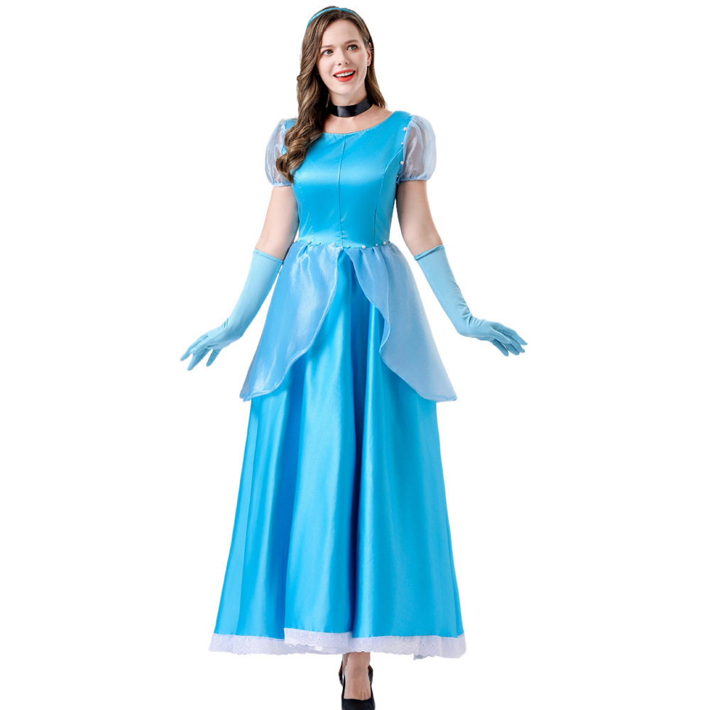 灰姑娘公主裙舞台服格林童话灰姑娘服装演出服cosplay 仙蒂公主裙