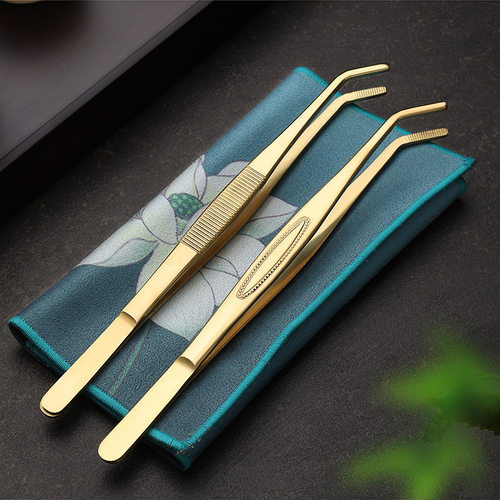 茶夹不锈钢茶叶夹子金属茶镊子