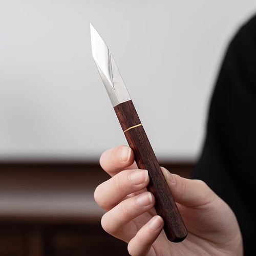 普洱茶刀茶锥撬黑茶砖刀黑檀木