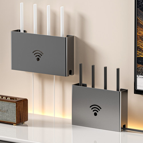 新款路由器遮丑装饰盒wifi路由器收纳盒无线信号光猫置物架多媒体