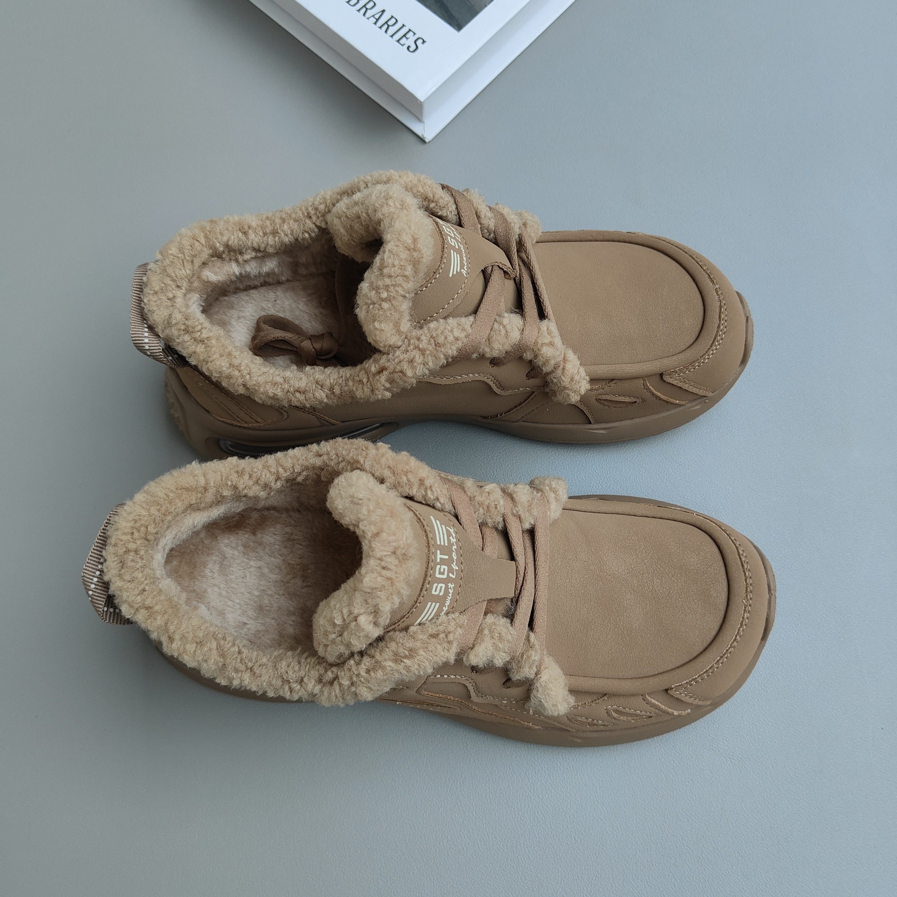 汇尚步女鞋勃肯休闲毛毛鞋2025冬季新款雪地靴平底加绒保暖棉鞋,女鞋,棉鞋,淘宝优惠券,粉丝福利购,淘宝优惠卷