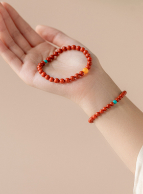 天然保山南红手串本命年手链女士