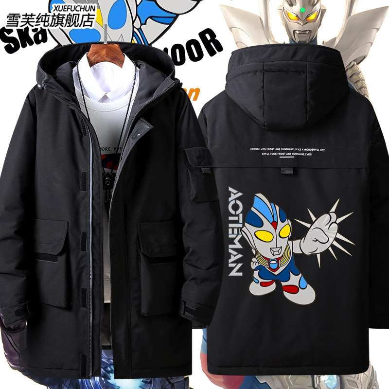 赛罗泽塔迪迦奥特曼外套男女银河特利迦德凯羽绒服男士秋冬棉服潮