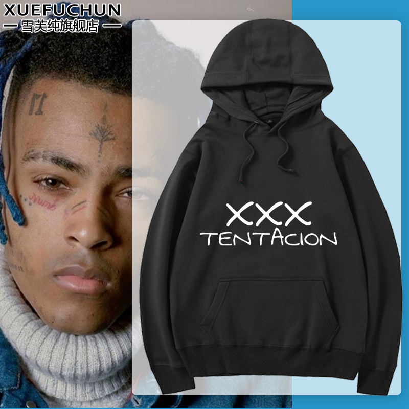 百搭奥弗洛 XXXTENTACION衣服连帽卫衣男女休闲外套百搭潮上衣-封面