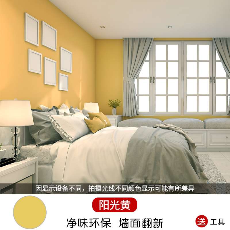 高档背景墙乳胶漆颜色效果图 客厅蓝色天蓝色p卧室室内家用内奢华