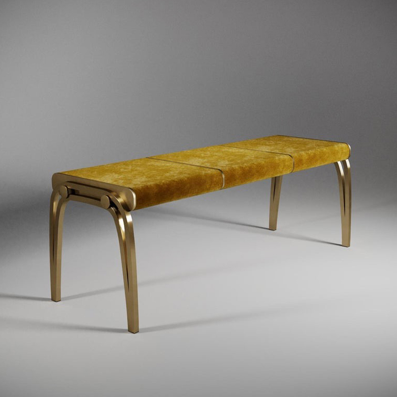 轻奢创意设计师简约入户换鞋凳床尾凳客厅长凳不锈钢极窄沙发凳