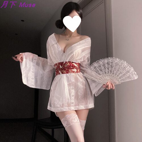 日系和风甜美蕾丝和服睡裙
