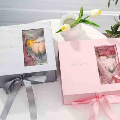 Gift Box large ceremony transparent gift E box ins packing