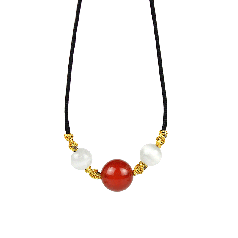 天然项链吊坠女红豆珠子锁骨