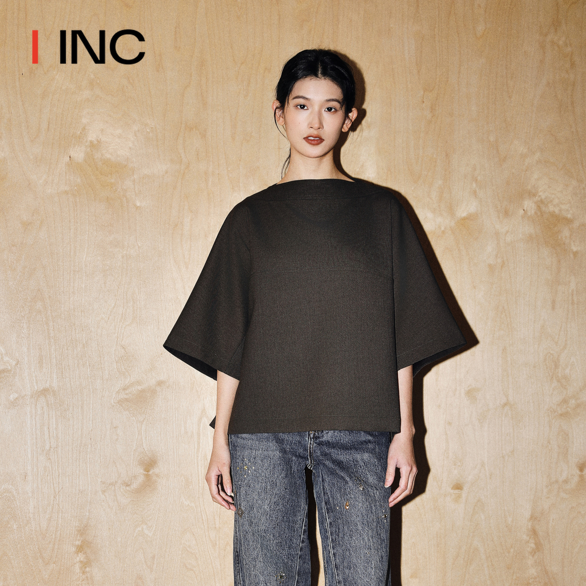 STUDIO NICHOLSON 25SS春夏大廓形宽松圆领短袖T恤女 IINC