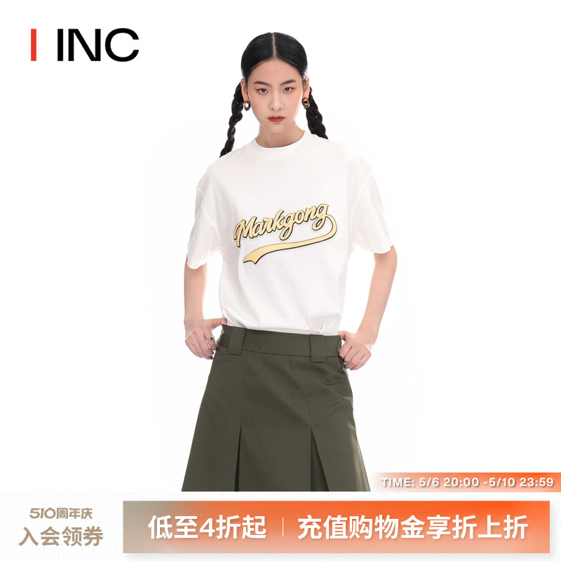 【MARK GONG 设计师品牌】IINC 春夏宽松LOGO装饰短袖T恤女夏季 女装/女士精品 T恤 原图主图