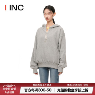 NOHANT 设计师品牌 IINC 卫衣上衣女 24SS新款 LOGO刺绣连帽衫