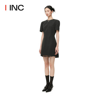 【YCH 设计师品牌】IINC 24SS新款纯色多层网纱迷你短袖连衣裙女