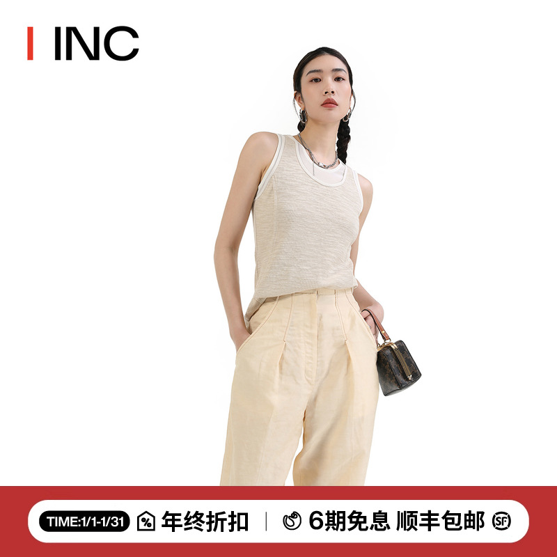 LVIR IINC 22SS双层网纱无袖上衣打底吊带背心