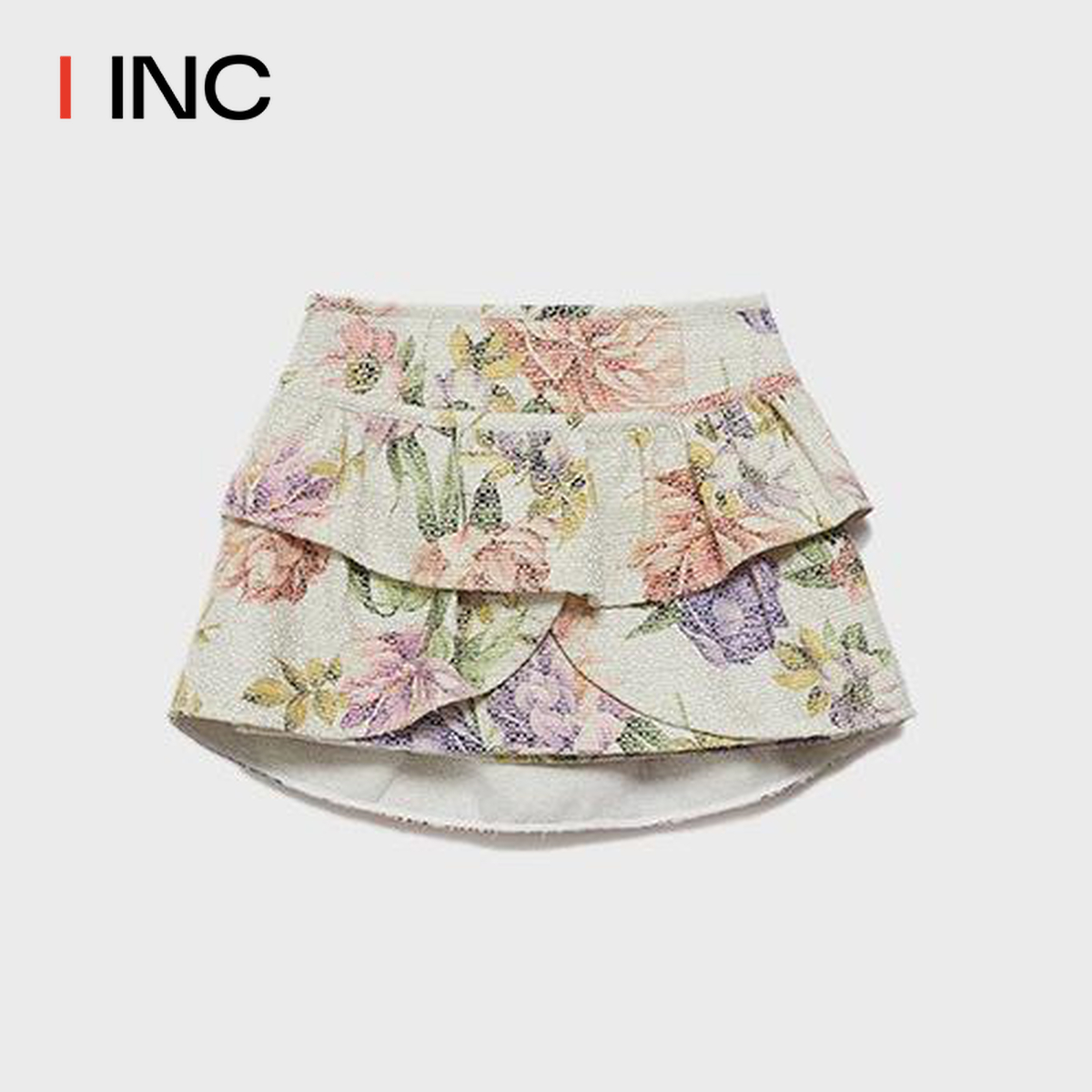 【IMMI设计师品牌】IINC春夏经轴印花半身裙花苞短裙女夏季