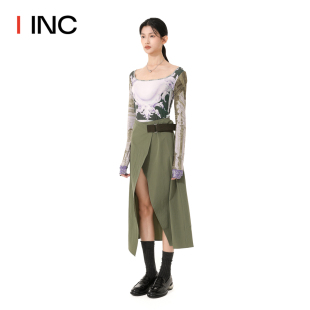 春夏裹式 IINC 折扣 系带半身裙简约长裙女 MIAOU设计师品牌