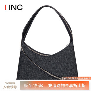 IINC Coperni 设计师品牌 23AW牛仔拉链法棍包藏蓝手提女包