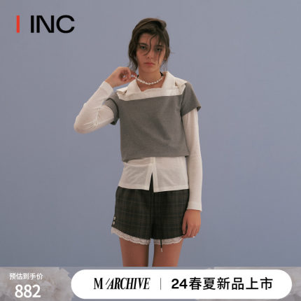 【MARCHEN 设计师品牌】IINC 24SS新款野餐短袖T恤宽松短款上衣女