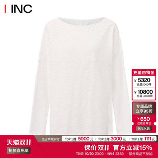 打底衫 UNRESTRAIN 圆领长袖 新款 T恤IINC 蕾丝拼接花边上衣25AW秋季