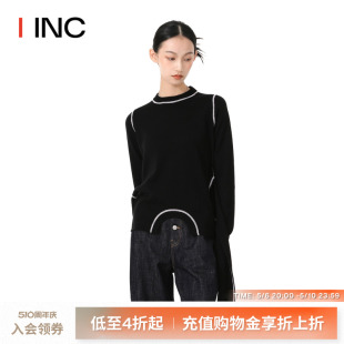 打底衫 IINC MM6 针织衫 设计师品牌 系袖 简约修身 女 23AW