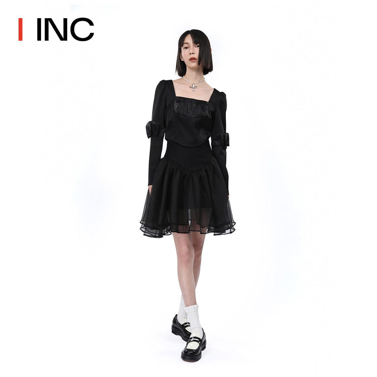 【seriase 设计师品牌】IINC 22SS 黑色网纱半身裙短裙女