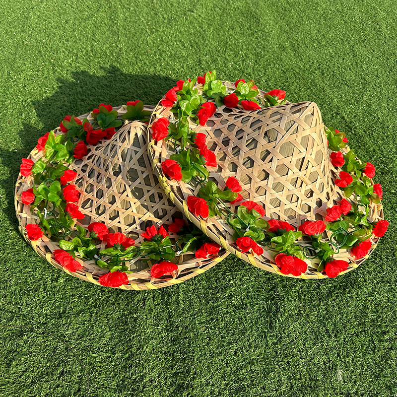 竹编斗笠舞蹈道具成人广场舞演出