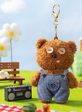【直播专属】环球影业小黄人背带裤款TIM熊毛绒挂件配饰可爱包挂