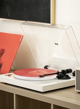 Aunets X60黑胶唱片机lp蓝牙覆古留声机台式现代白色发光高颜值