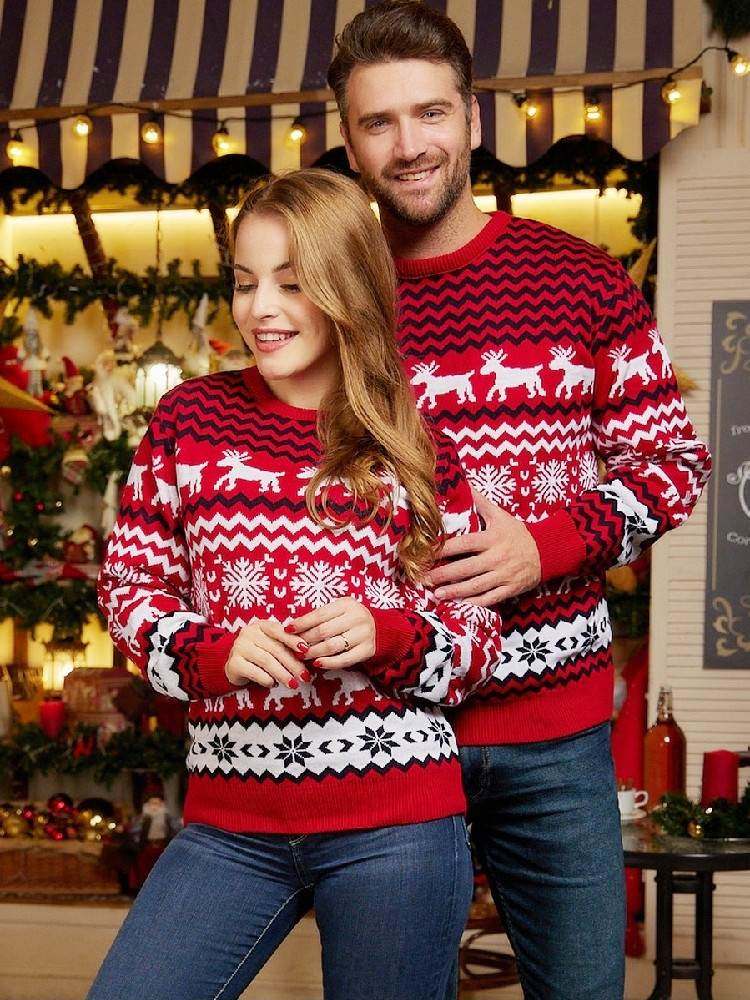 Couples Men Women Winter Sweater for Christmas Jumper with