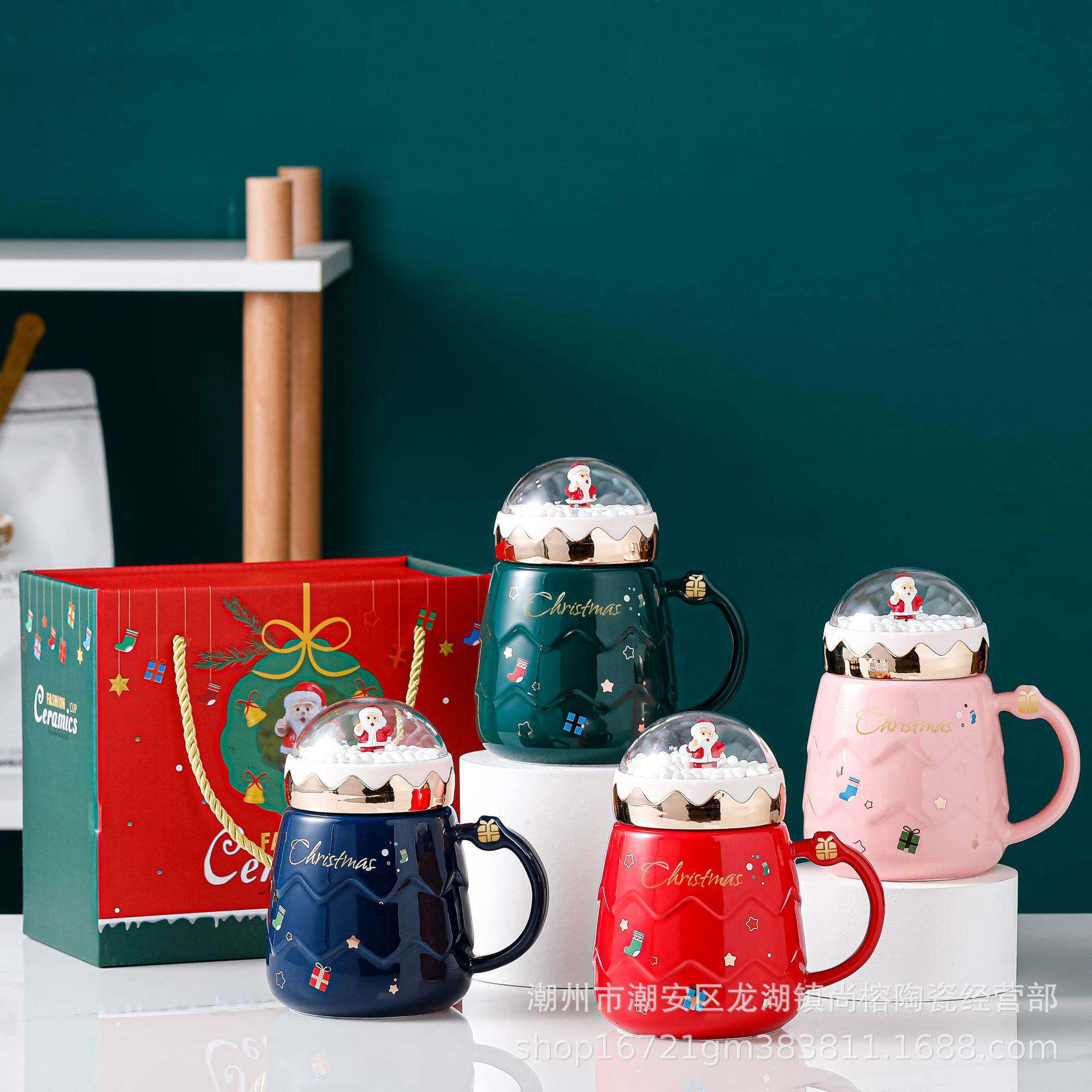 Christmas Cup High Color Value Ceramic Mug Mug Water Cup Wit