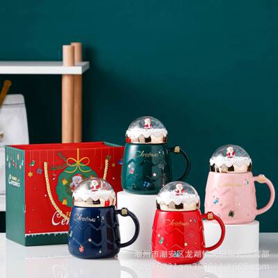 Christmas Cup High Color Value Ceramic Mug Mug Water Cup Wit