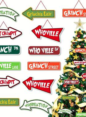 Christmas Tree Decorations, 16Pcs Grinch Christmas Ornament