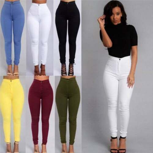 2020 New Fashion elastic jeans women leggings ladies pants女