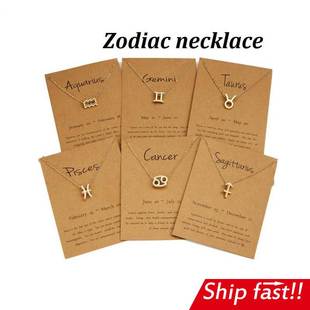 Zodiac women necklace alloy gold silver choker fashion girls