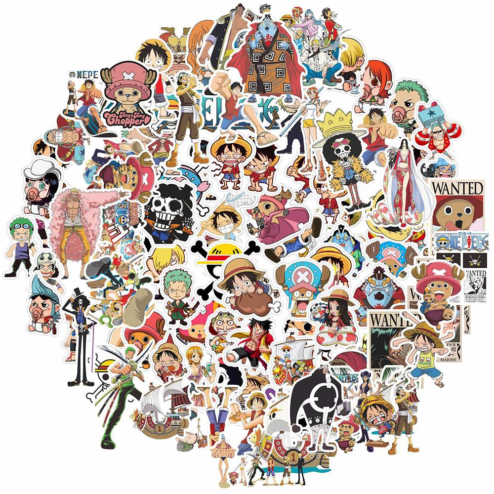 50/100PCS Cute One Piece Anime Graffiti Stickers Toy DIY Dec