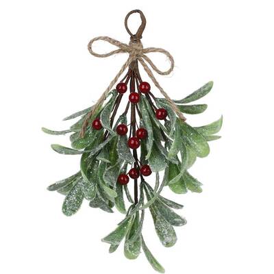 Artificial Hanging Christmas Mistletoe Holiday Home Decor