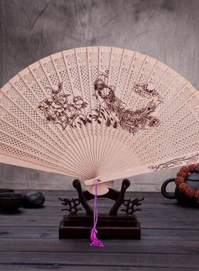 Chinese souvenir China traditional wood fan tourist gift