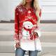 Sleeve shirts Snowman Funny Christmas Long Merry Print