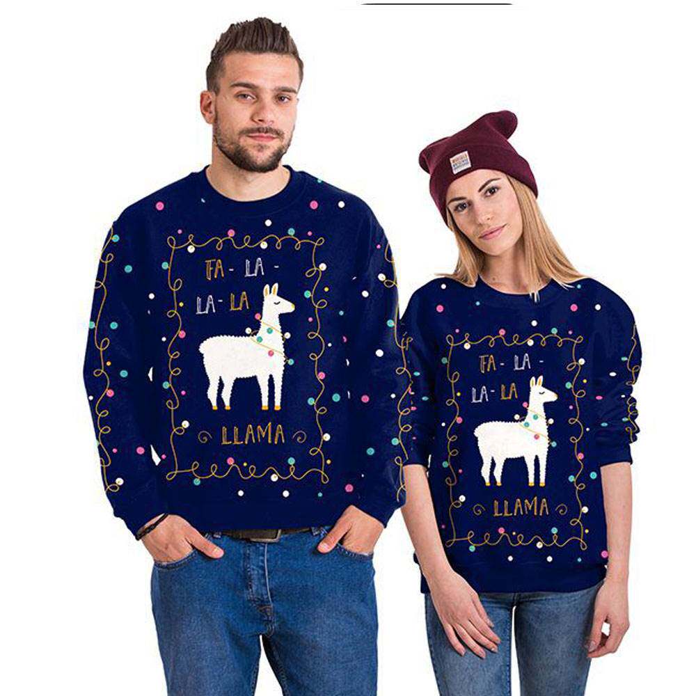Men Women Alpaca Ugly Christmas Sweater 3D Funny Printed