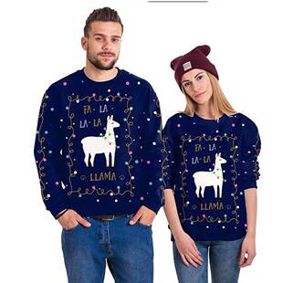 Men Women Alpaca Ugly Christmas Sweater 3D Funny Printed