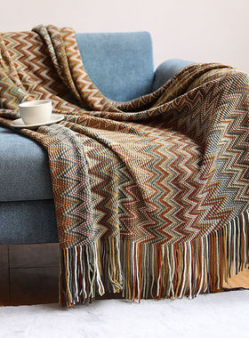 Bohemian sofa blanket decorative knit blankets cover throws