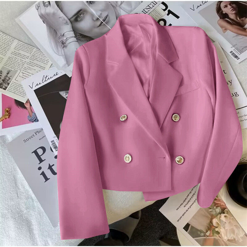 短西装女2024spring women fashion short blazers jackets suits