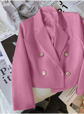 短西装女2024spring women fashion short blazers jackets suits