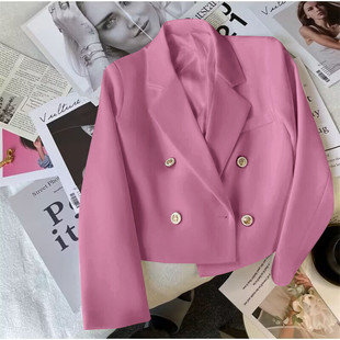 fashion women short blazers suits 短西装 jackets 女2024spring