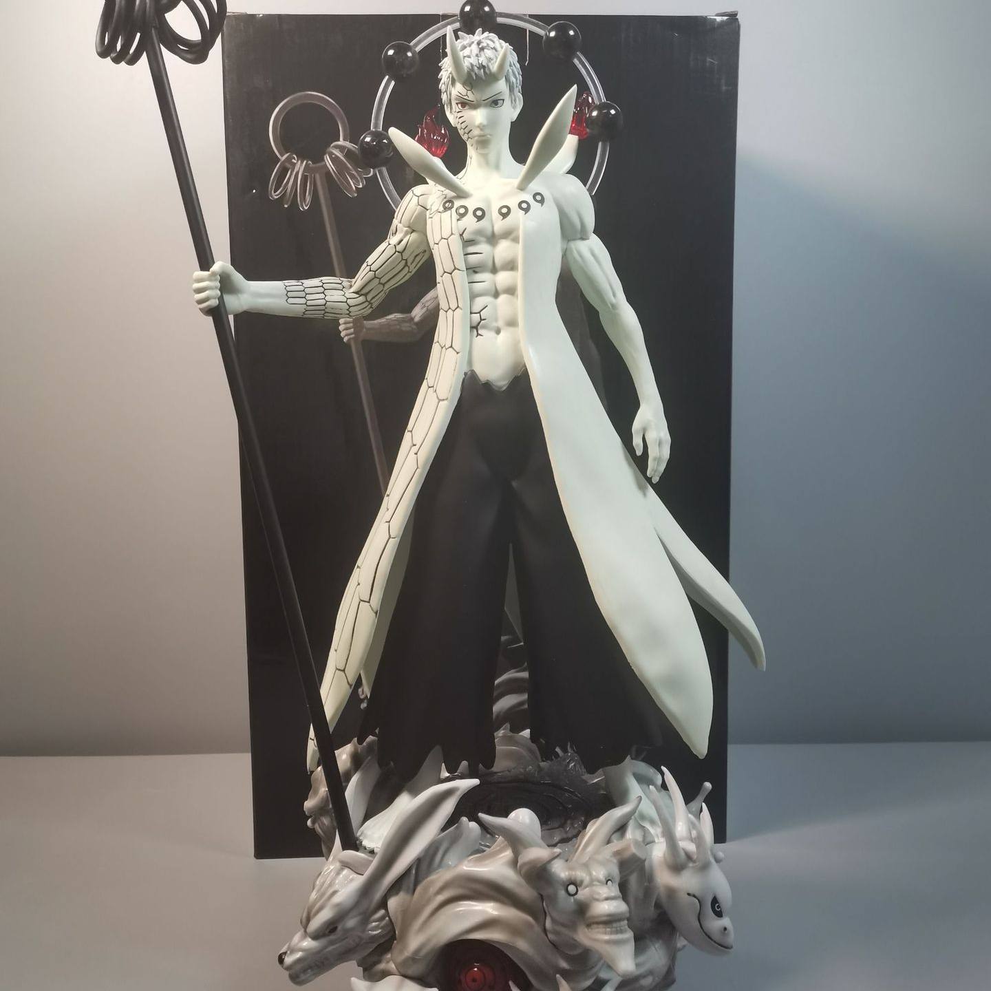 火影忍者 宇智波六道斑六道带土 可换头 雕像 摆件 模型 盒装手办