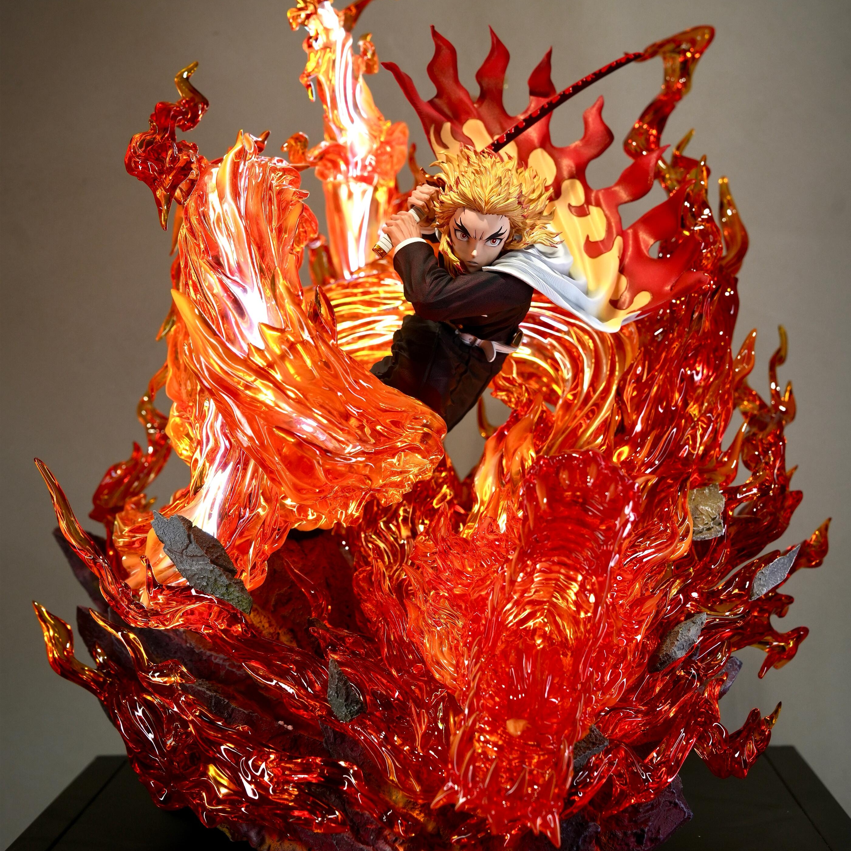 鬼灭之刃动漫炎柱杏寿郎水柱义勇我妻善逸手办盲盒模型摆件GK雕像