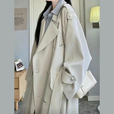 今年流行爆款风衣外套女2025春秋季新款韩系高级感气质中长款大衣
