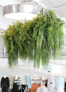 植谜造物仿真绿植吊挂商场售楼处中庭装饰休闲会客区绿植室内造景