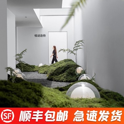 发光圆球灯双层球灯绿植落地灯球户外草坪灯亚克力透明球灯