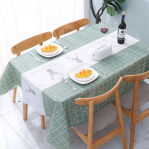 Plaid tablecloth waterproof anati-oil protection household